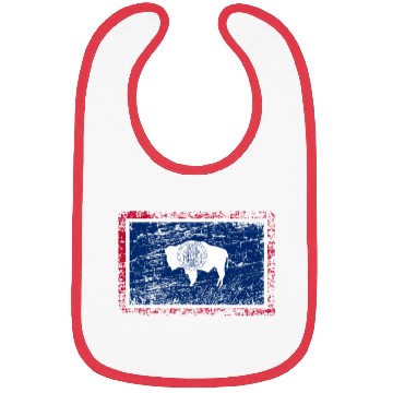 Discover Wyoming ensign flag used look Bibs