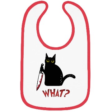 Discover Cat What - Murderous Cat With Knife Bibs