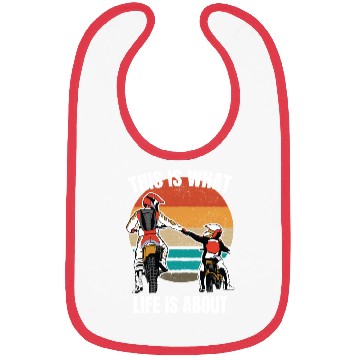 Discover Dirt Bike Gift Saying Father & Son Bike Racing Bibs