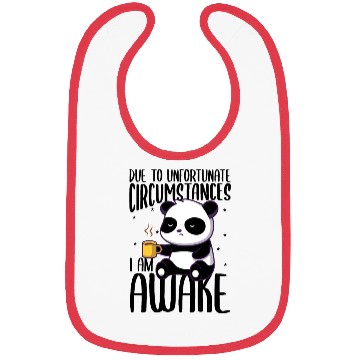 Discover Sarcasm Panda Coffee Awake Gift Bibs