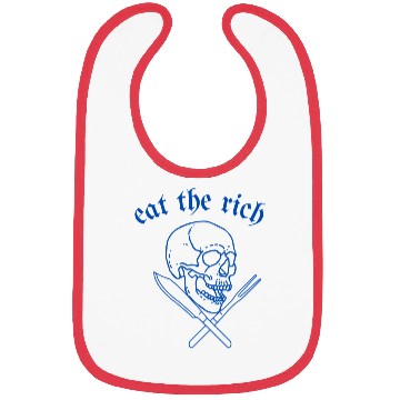 Discover Eat The Rich - Skull and Cross Knives (blue) Bibs