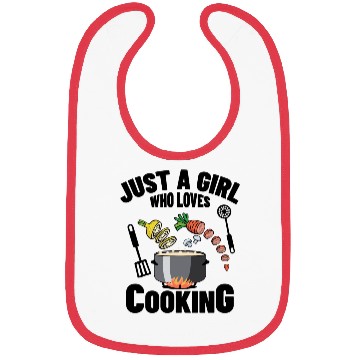 Discover Just A Girl Who Loves Cooking Bibs