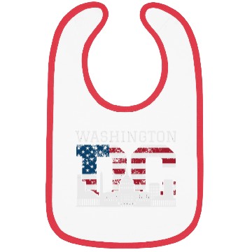Discover Washington Dc Capitol Hill Usa Flag Souvenir Gift Bibs