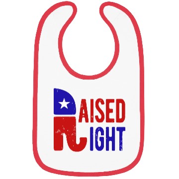 Discover Raised Right Proud Republican Elephant Logo Usa Bibs