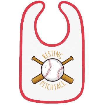 Discover Game Day Baseball Resting Pitch Face Bibs