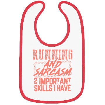 Discover Running Gifts Running and Sarcasm 2 Important Bibs