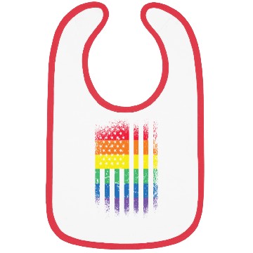 Discover Rainbow US Flag Rainbow Flag Patriotism Bibs