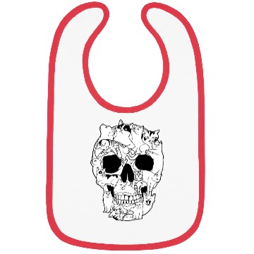 Discover Cat Skull Kitty Skeleton Grunge Style Funny Cat Bo Bibs