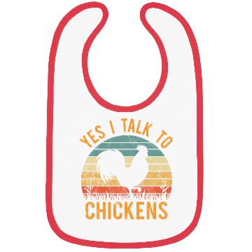 Discover Yes I Talk To Chickens Funny Chicken Farm Farmer Bibs