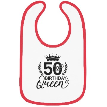 Discover 50th Birthday Queen,50th Birthday,Fiftieth,Birthda Bibs