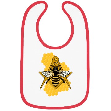 Discover Masonic Emblem with Bee and Beehive Bibs