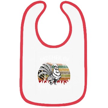 Discover Funny chickens Mother of Tiny Dinosaurs gift sayin Bibs