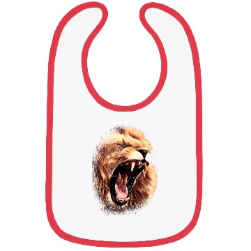 Discover angry roaring lion | lions head Bibs