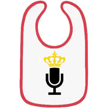 Discover King Microphone Icon Bibs