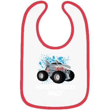 Discover Monster Trucks Rule... Monster Truck Bibs