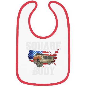 Discover Square Body - American Flag Truck Lovers Bibs
