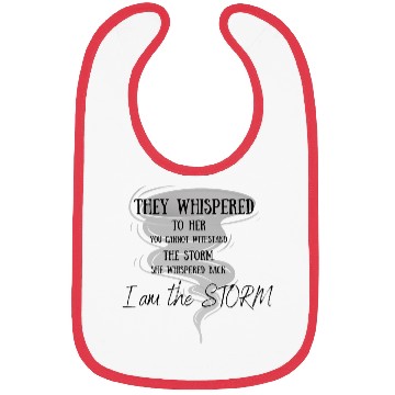 Discover I am the STORM white Bibs