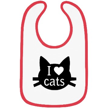 Discover I LOVE CATS Bibs