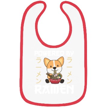 Discover Corgi Powered By Ramen Cute Kawaii Noodle Dogs Bibs