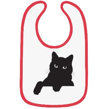 Discover Funny Black Cat Bibs
