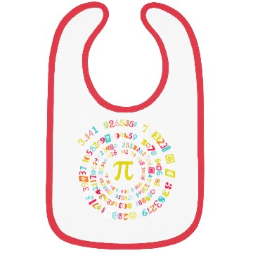 Discover Funny Pi Day Spiral Pi Math for Pi Day 3.14 Bibs