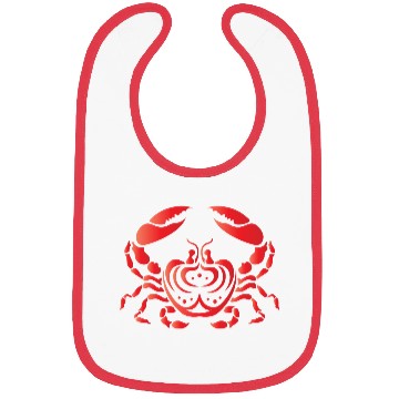 Discover Red Crab, Tribal Art Style Bibs