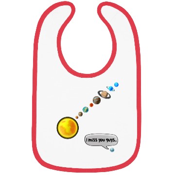 Discover Funny Pluto and Solar System Space Science Gift Bibs