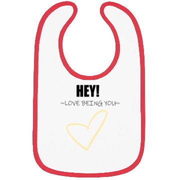 Discover Love being you yellow heart Bibs
