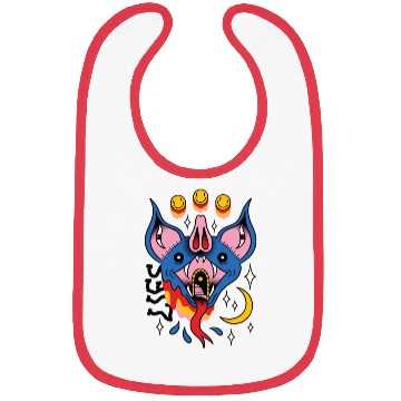 Discover TRIPPY BAT TATTOO SURREAL Bibs