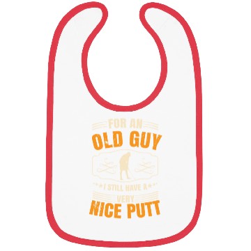 Discover Golf Golfer Old Guy Nice Putt Bibs