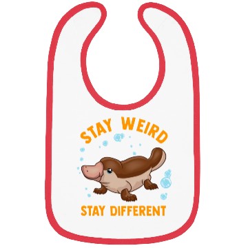 Discover Funny Stay Weird Stay Different Cute Platypus Bibs