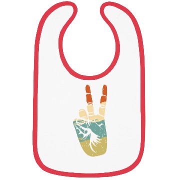 Discover Peace Hand Design Bibs