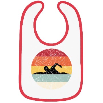 Discover Vintage Swim Crawl Retro Swimming Gift Front Crawl Bibs