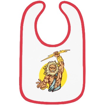 Discover Comic - God Zeus Lightning - bright Bibs