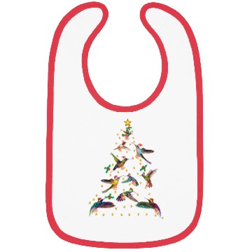 Discover Watercolor Hummingbird Christmas ree for Bird Bibs