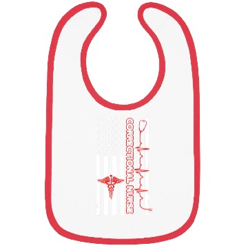 Discover Correctional Nurse USA Flag Nursing RN Bibs