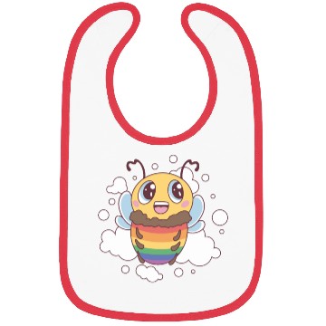 Discover LGBT BEE cute pride rainbow bee Bibs