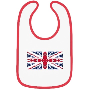 Discover Union Jack British Flag Ornamental Style Bibs