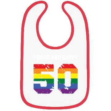 Discover 50th Birthday 50 BDay Birthdaygift LGBTQ Gays Gift Bibs
