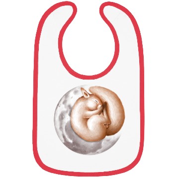 Discover Cute sleeping squirrel on the moon. Bibs