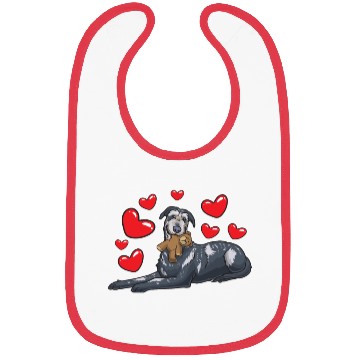 Discover Irish Wolfhound Dog With Stuffed Animal Bibs