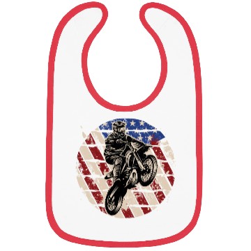 Discover Dirt Bike American Flag Bibs