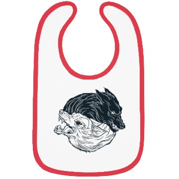 Discover Wolf in moon light Werewolf Wolves Bibs