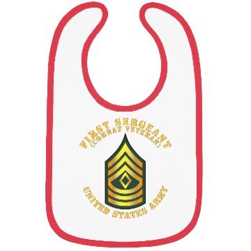 Discover Army First Sergeant 1SG Combat Veteran Bibs