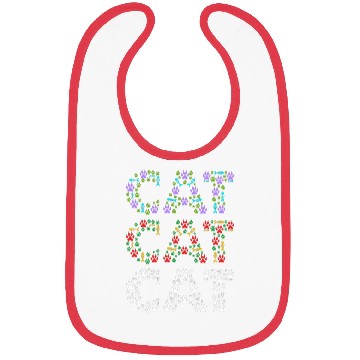 Discover Cat mom and cat dad funny cat paws and fish bone Bibs