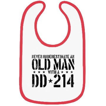 Discover Never Underestimate An Old Man With A DD214 Alumni Bibs