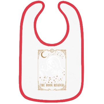 Discover The Book Reader Tarot Card Hooded Skeleton Reading Bibs