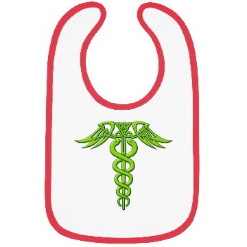 Discover Green Celtic Knot Caduceus Bibs