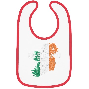 Discover Irish Map And Flag Souvenir Distressed Ireland Bibs