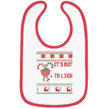 Discover Its Not Going To Lick Itself Candy Cane Ugly Sweat Bibs